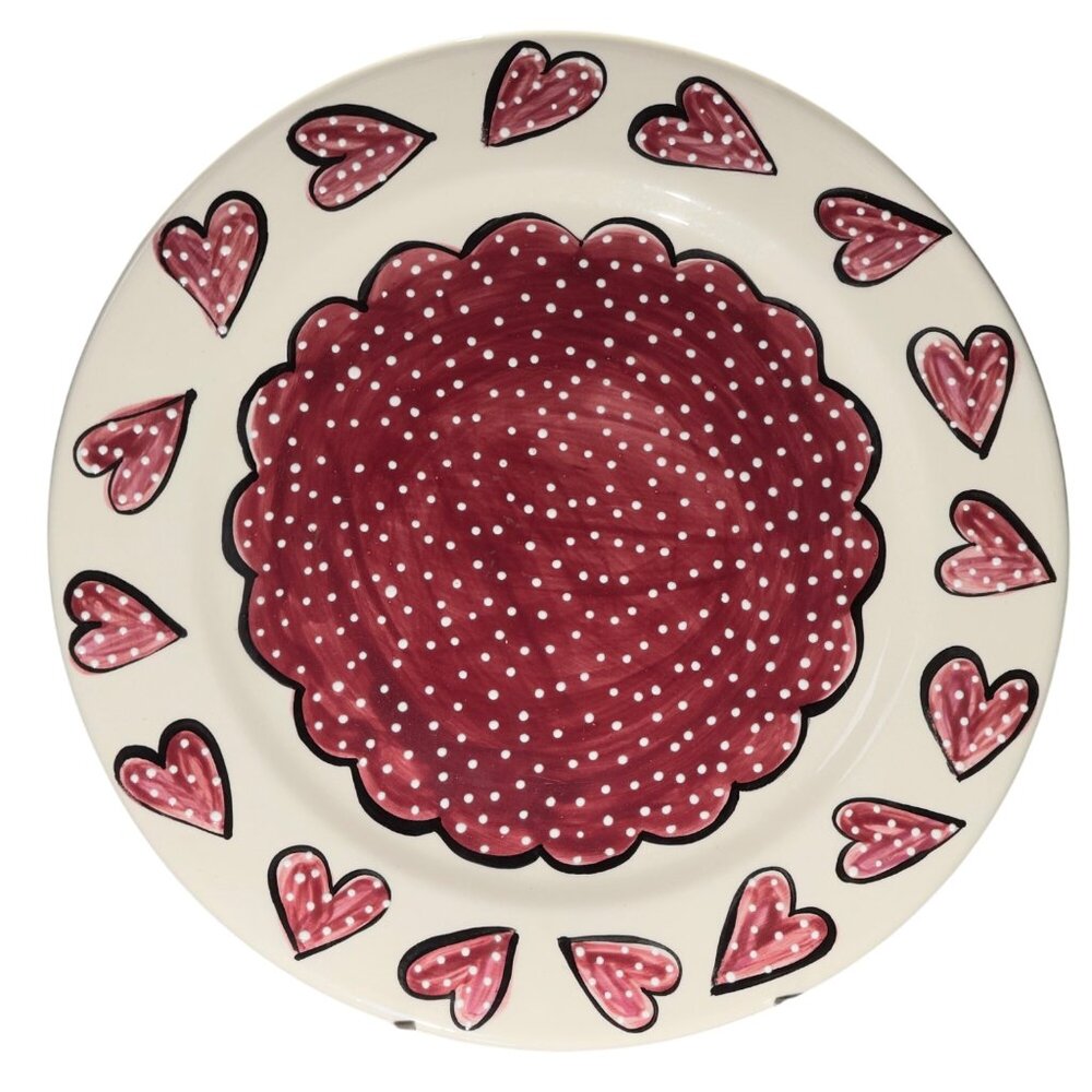 Hand-Painted Ceramic 12.25" Birthday Plate By Kristi McCartly Autographed
